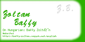 zoltan baffy business card